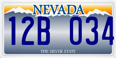 NV license plate 12B034
