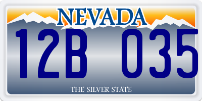 NV license plate 12B035