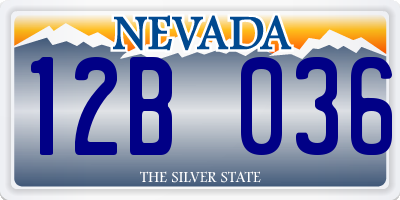NV license plate 12B036