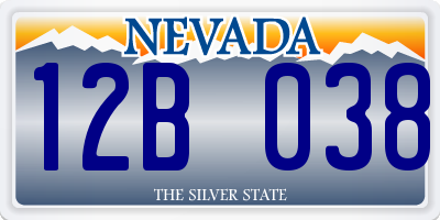 NV license plate 12B038