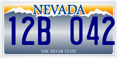 NV license plate 12B042