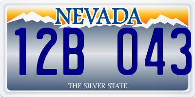 NV license plate 12B043