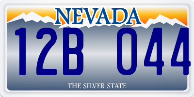 NV license plate 12B044