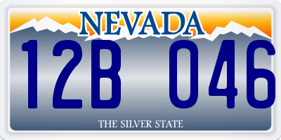 NV license plate 12B046