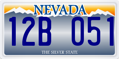 NV license plate 12B051