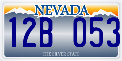 NV license plate 12B053