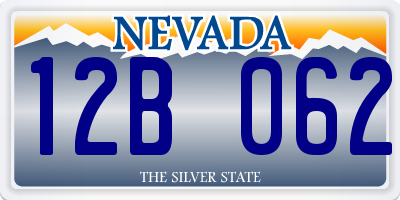 NV license plate 12B062