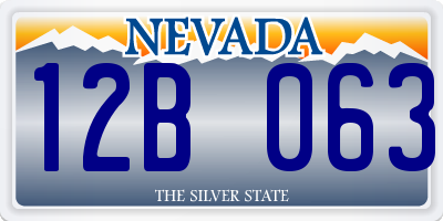 NV license plate 12B063