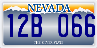 NV license plate 12B066