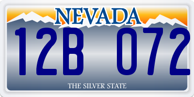 NV license plate 12B072