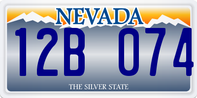 NV license plate 12B074