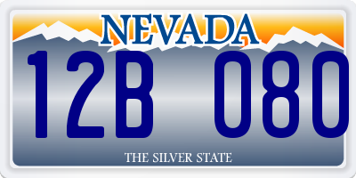 NV license plate 12B080