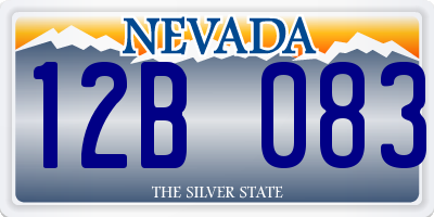 NV license plate 12B083
