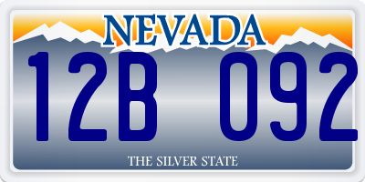 NV license plate 12B092