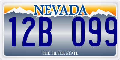 NV license plate 12B099