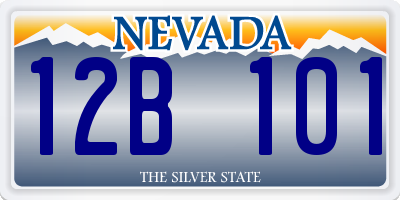 NV license plate 12B101