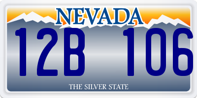 NV license plate 12B106