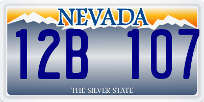 NV license plate 12B107