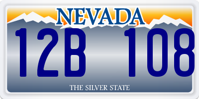 NV license plate 12B108