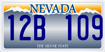 NV license plate 12B109