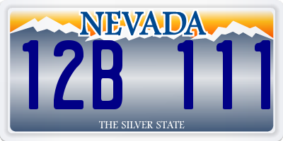 NV license plate 12B111