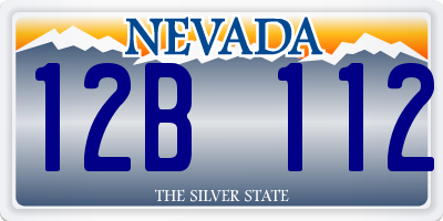 NV license plate 12B112