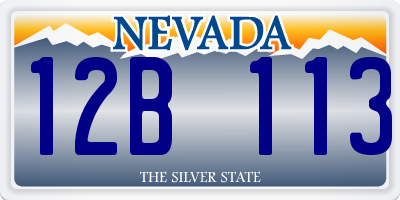 NV license plate 12B113