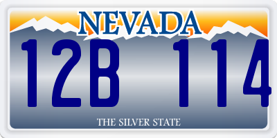 NV license plate 12B114