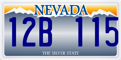 NV license plate 12B115