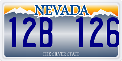 NV license plate 12B126