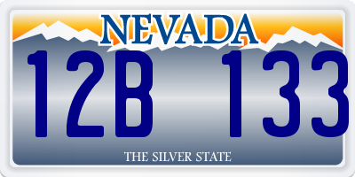 NV license plate 12B133