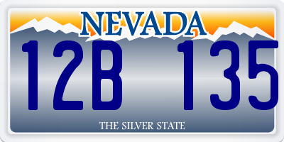 NV license plate 12B135