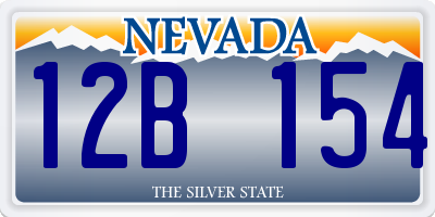 NV license plate 12B154