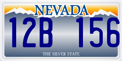 NV license plate 12B156