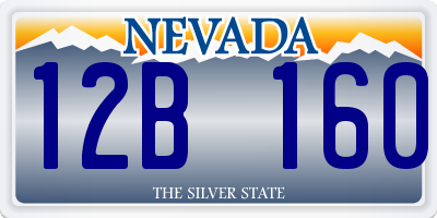 NV license plate 12B160