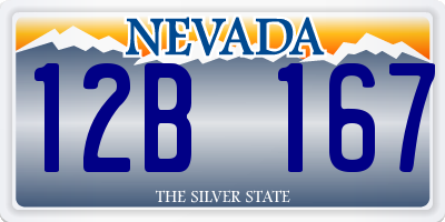 NV license plate 12B167
