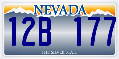 NV license plate 12B177