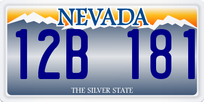 NV license plate 12B181