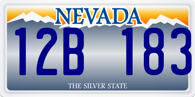 NV license plate 12B183