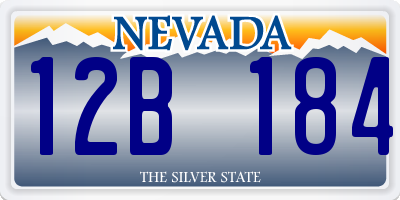 NV license plate 12B184