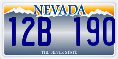 NV license plate 12B190