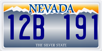 NV license plate 12B191