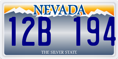 NV license plate 12B194