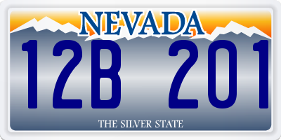 NV license plate 12B201