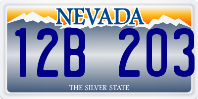 NV license plate 12B203