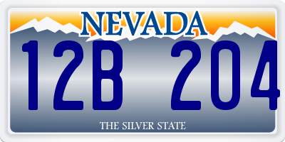 NV license plate 12B204