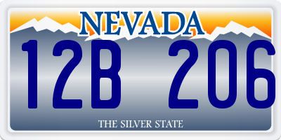 NV license plate 12B206