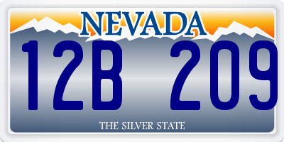 NV license plate 12B209