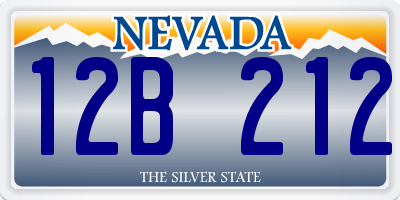 NV license plate 12B212