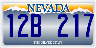 NV license plate 12B217
